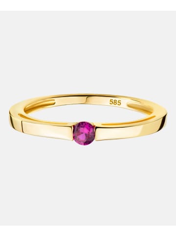 Diamant L'éternel Verlobungsring aus 585 Gelbgold mit Rubin