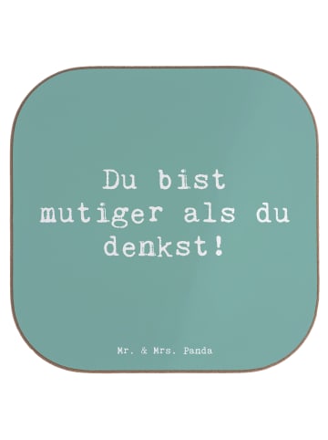 Mr. & Mrs. Panda Untersetzer Spruch Alleine schlafen lernen Muti... in Meeresbrise