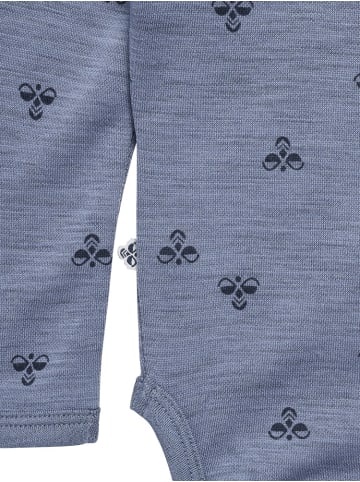 Hummel Kinder Langarmbody "Hmlmini Wool Body L/S" in Blau