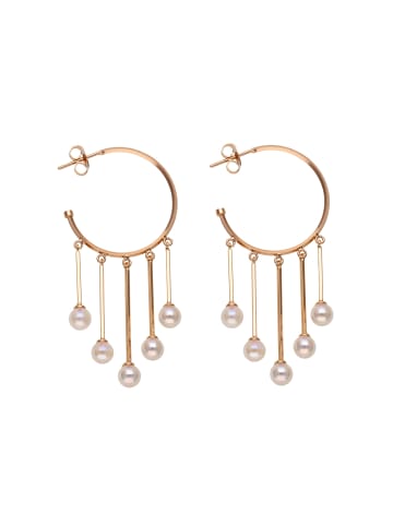 grassland Women Earrings in Rose Gold White