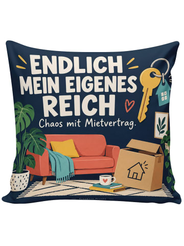 Mr. & Mrs. Panda Kissen Wohnung Eigenes Design mit Spruch in Weiß