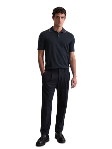 Marc O'Polo Strick-Poloshirt DFB Travel Collection in Deep Night Blue