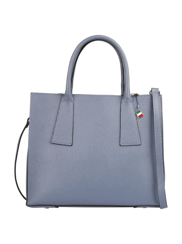 Florence Florence Handtasche Leder blau, grau ca. 32cm