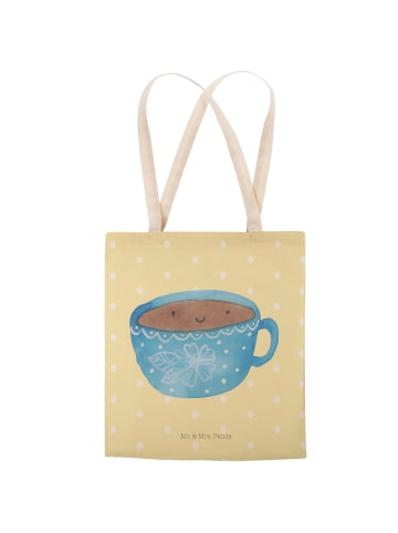 Mr. & Mrs. Panda Tote Bag Kaffee Tasse ohne Spruch in Gelb Pastell