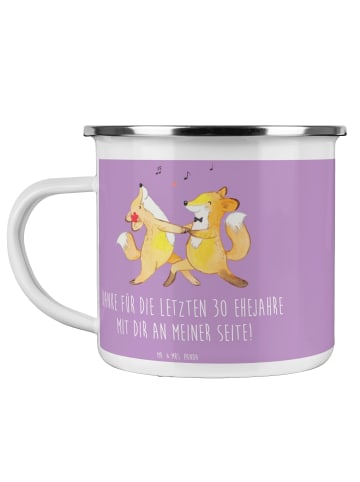 Mr. & Mrs. Panda Haferl 30. Hochzeitstag Perlenhochzeit mit Spruch in Lavendeltraum