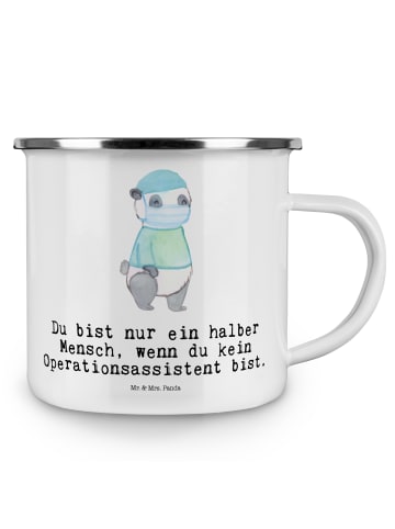 Mr. & Mrs. Panda Becher Operationsassistent Herz mit Spruch in Weiß