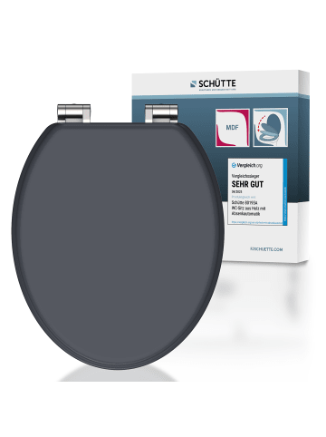 Franz Joseph Schütte MDF WC-Sitz SPIRIT ANTHRAZIT, mit Absenkautomatik