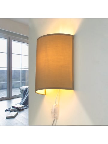 Licht-Erlebnisse Wandlampe (B)20 x (H)23 cm in Kaffeebraun