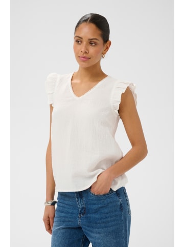 Kaffe Bluse kurzarm KAvafla Regular fit in Chalk