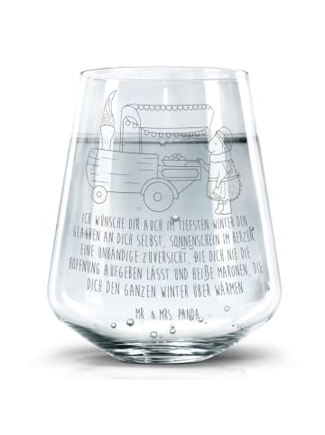 Mr. & Mrs. Panda Getränkebecher Igel Maronen mit Spruch in Transparent