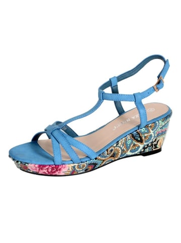 Enza Nucci Sandalen mit Keilabsatz Blau