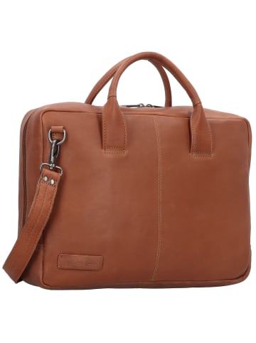 Plevier Gherkin Gherkin Aktentasche Leder 40 cm Laptopfach in cognac