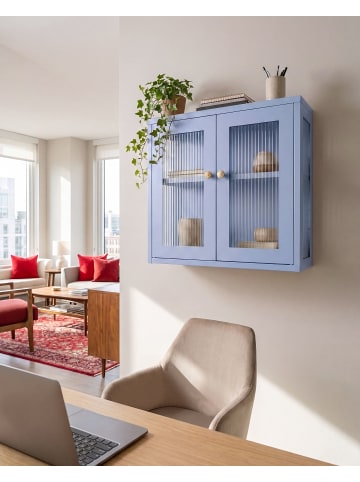 Beliani Büroschrank HARLYN in Blau - (W) 60 x (H) 57 x (L) 18 cm