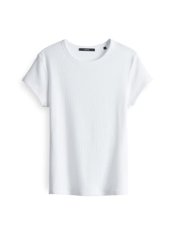 someday. Figurbetontes Rippshirt mit Rundhalsausschnitt in White