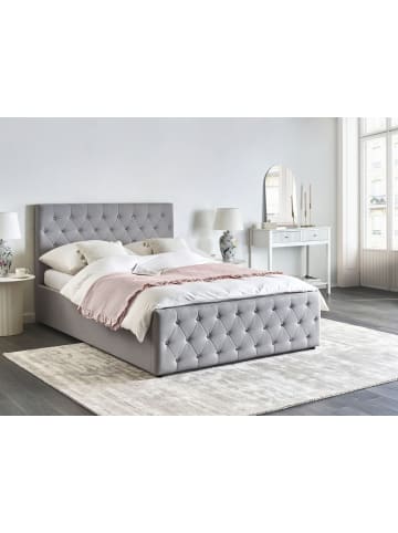 Beliani 3-tlg Doppelbett AMIENS in Grau