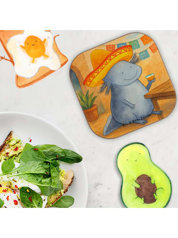 Mr. & Mrs. Panda Glasuntersetzer Axolotl Tequila Design ohne Spruch in Weiß