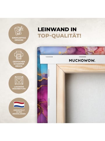 MuchoWow Leinwand bilder Abstrakte Kunst bunt (BxH)