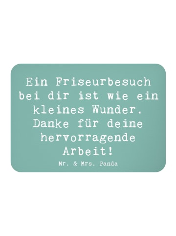 Mr. & Mrs. Panda magnet Spruch Friseur Wunder mit Spruch in Meeresbrise