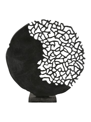 GILDE Skulptur Osaka schwarz - (H) 44 cm