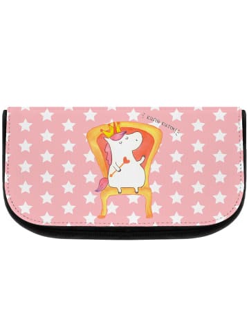 Mr. & Mrs. Panda Beautycase Einhorn König ohne Spruch in Rot Pastell