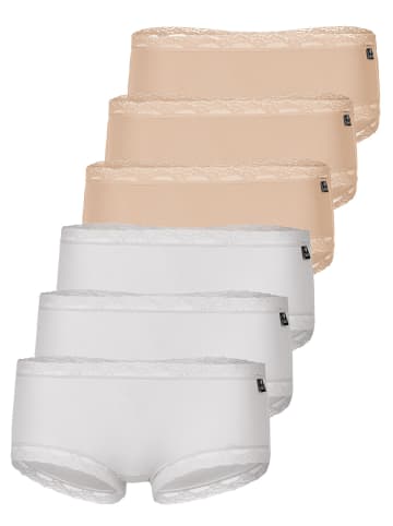 Like It 6er Pack Panty in nude-weiss