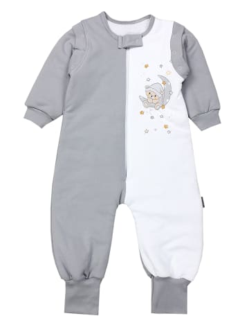 TupTam Baby Schlafsack mit Beinen und Ärmel ganzjährig in grau/gelb