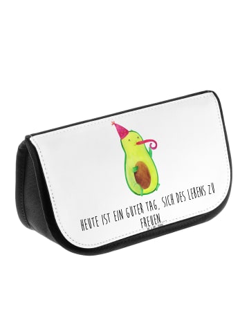 Mr. & Mrs. Panda Kosmetiktasche Avocado Feier mit Spruch in Weiß