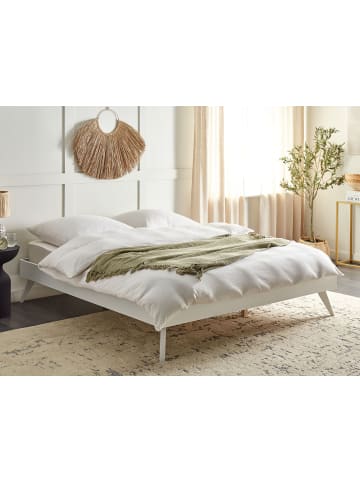 Beliani Doppelbett BERRIC in Weiß - (W) 187 x (H) 38 x (L) 202 cm