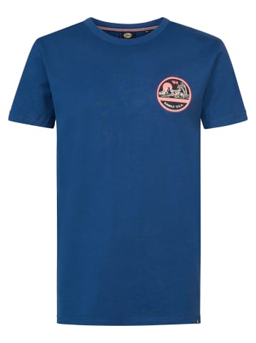 Petrol Industries T-Shirt mit Logo Tropiventure in Blau