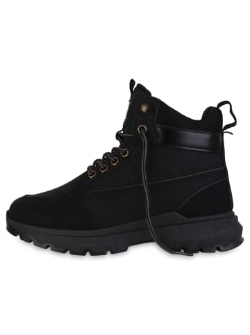 VAN HILL Worker Boots Sofia in Schwarz