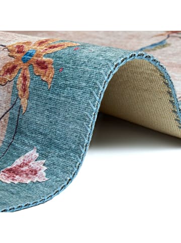 freundin HOME COLLECTION Kurzflor Teppich Orientalisch Gloriosa Creme Türkis