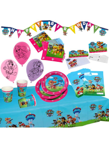 Party Fun XXL Party Geburtstag Set für Mädchen | Paw Patrol | 51 Teile