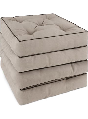 Aspero 4 Stuhlkissen 40x40 cm Padua in Beige