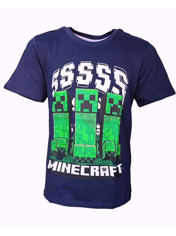 Minecraft T-Shirt Minecraft  Creeper in Dunkelblau