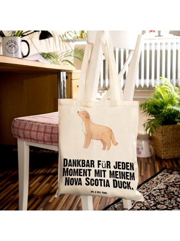 Mr. & Mrs. Panda Schultertasche Nova Scotia Duck Moment mit Spruch in Creme