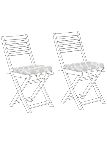 Beliani 2er-Set Auflagen FIJI in Weiß/Grün