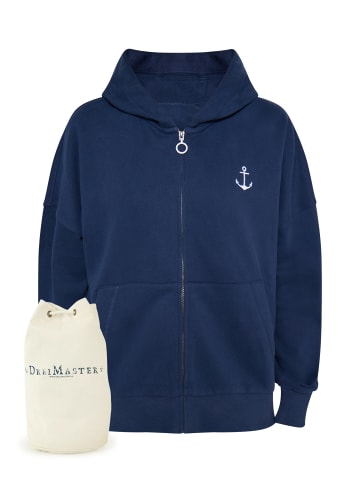 DreiMaster Maritim Kapuzenjacke + Shopping Bag - Set in Marine