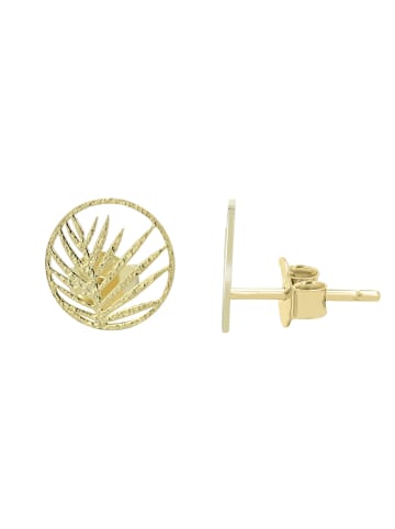 Adeliás Damen Ohrringe – Ohrstecker aus 925 Silber in gold