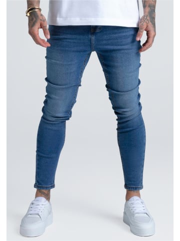 SikSilk Skinny Fit in washed mid blue