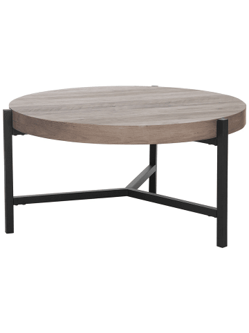 Beliani Couchtisch BONITA in Braun/Schwarz - (W) 70 x (H) 42 x (L) 70 cm