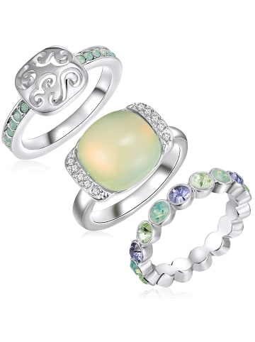 Lulu & Jane Ring aus Metall-Legierung verziert mit Kristallen von Swarovski® in silber