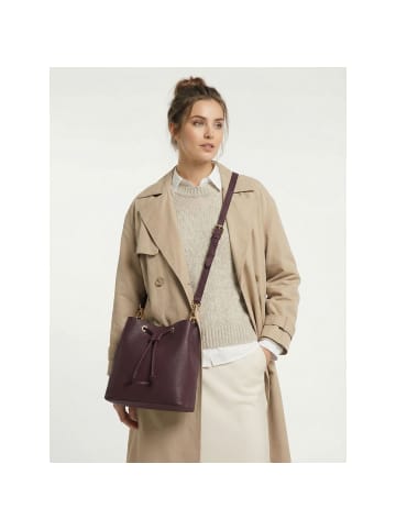 Lazarotti Bologna Leather Crossbody Beuteltasche Leder 25 cm in burgundy