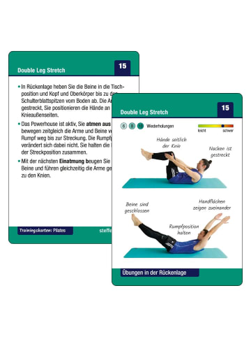 Steffen Klein Trainingskarten: Pilates ohne Geräte | 55 Trainingskarten für Anfänger und...