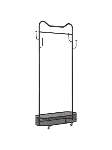 Beliani Kleiderständer ROUSSILION in Schwarz/Weiß - (W) 80 x (H) 175 x (L) 32 cm