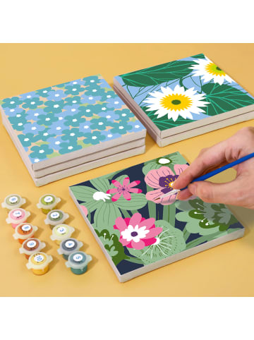 ARTNANAS Mini Malen nach Zahlen 6er Set-"Blüten & Muster"