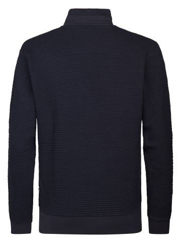 Petrol Industries Gerippte Strickjacke Kenai in Blau