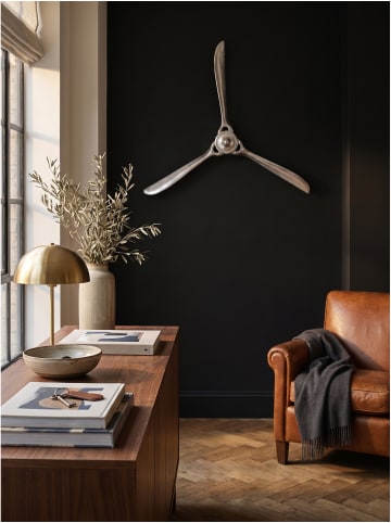 KADIMA DESIGN Wandpropeller organisch, Aluminium, handgefertigt, für Wohnzimmer in Silber