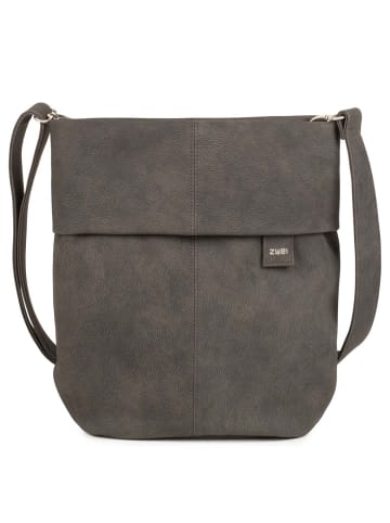Zwei Mademoiselle M12 - Schultertasche 32 cm (cord-mocca) in nubuk-stone