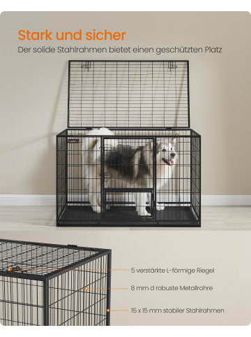 Feandrea Tiertransportbox Dack in Tintenschwarz - (B)139 x (H)87 x (T)79 cm