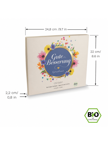 Creano Bio Kräutertee Geschenkset - Gute Besserung - 12x Bio-Teebeutel 24g